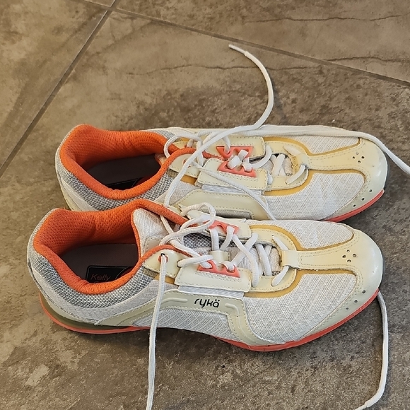 Ryka Women's White and Coral Athletic Shoes - Picture 2 of 12